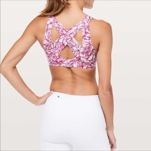 Lululemon Enlite Bra Floral Bloom White Star Ruby